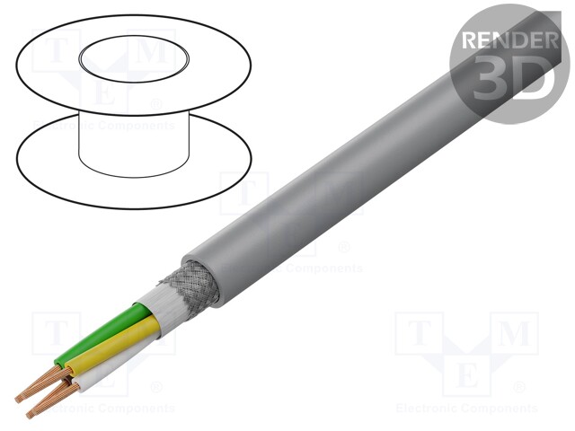 Wire: control cable; SUPERTRONIC® 310-C-PVC; 4x0.25mm2; grey