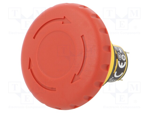 Switch: emergency stop; Stabl.pos: 2; NC x2; 16mm; red; IP65; Pos: 2