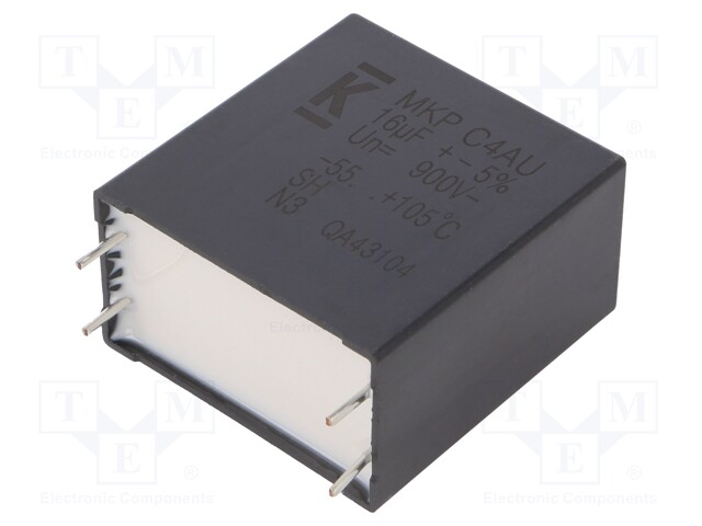 Capacitor: polypropylene; DC-Link; 16uF; ESR: 4.6mΩ; THT; ±5%; 18.1A