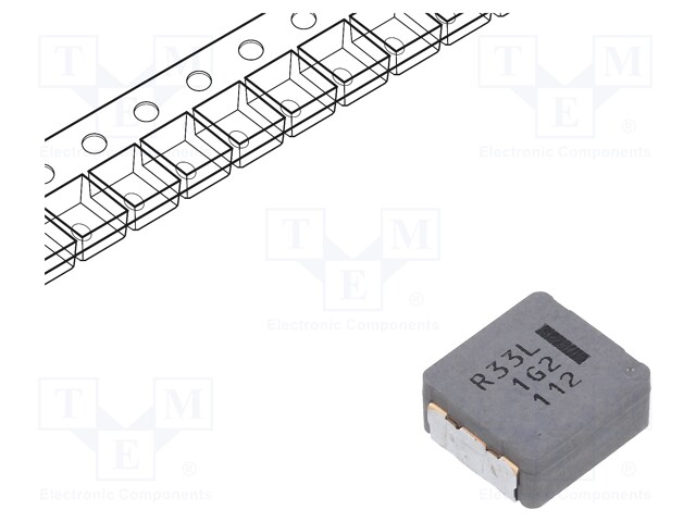 Inductor: wire; SMD; 330nH; 56.7A; 1.1mΩ; ±20%; 10.9x10x5mm