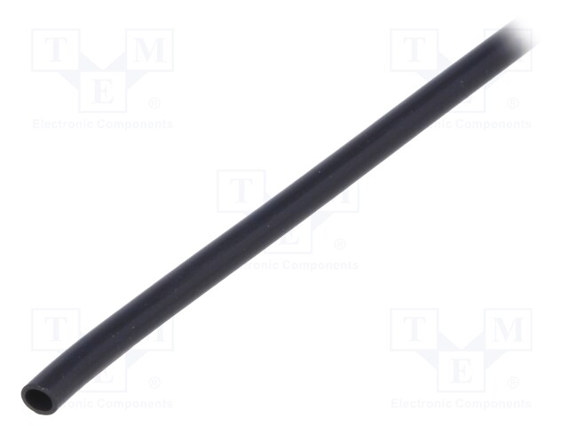 Insulating tube; Mat: PVC; black; -20÷125°C; Øint: 2mm; L: 1000m