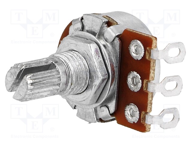 Potentiometer: shaft; single turn; 22kΩ; 63mW; ±20%; on cable; 6mm