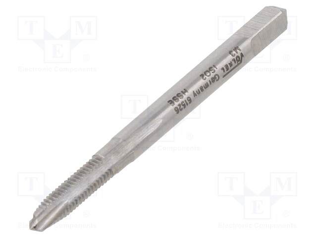 Tap; HSS-E; M3; 0.5; 40mm; to the through holes; 2,7mm; ISO2/6H