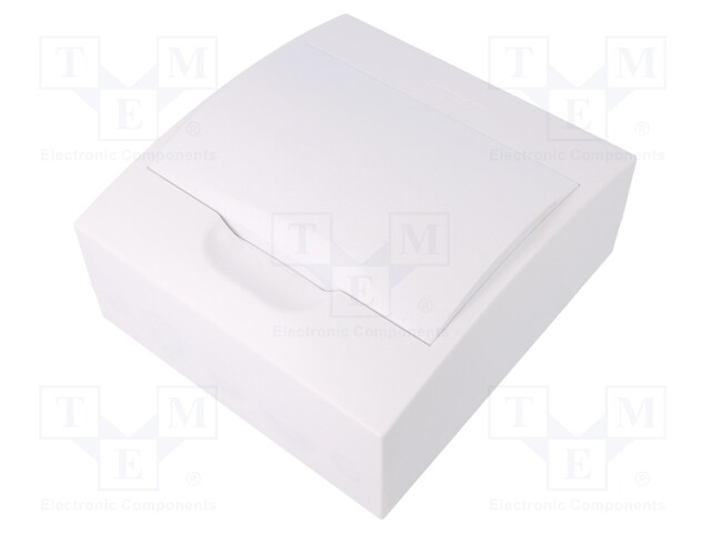 Enclosure: for modular components; IP40; white; No.of mod: 8; 500V