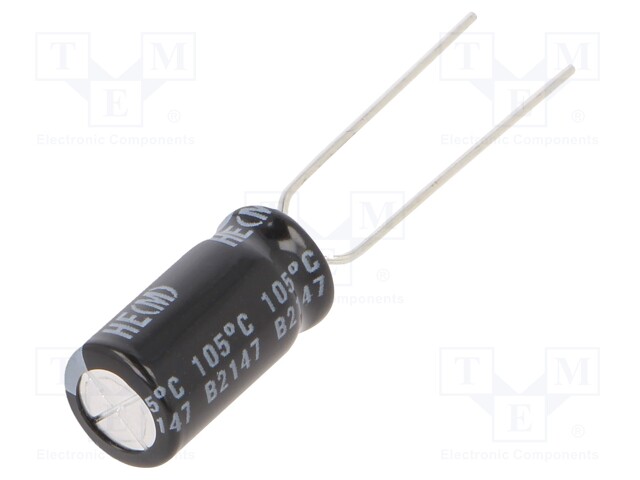 Capacitor: electrolytic; THT; 470uF; 16VDC; Ø8x15mm; Pitch: 3.5mm