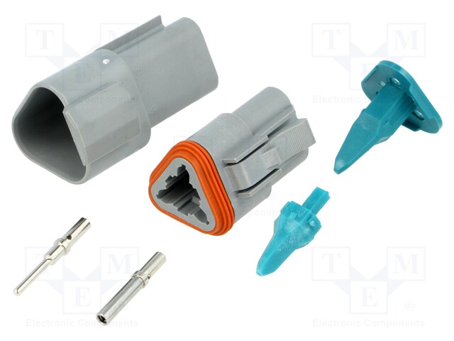 Connector: wire-wire; AT; plug; male + female; Size: 16; PIN: 3; 13A