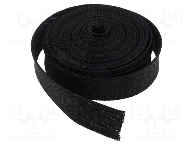 Polyester braid; ØBraid : 25÷45mm; polyester; black; -55÷150°C