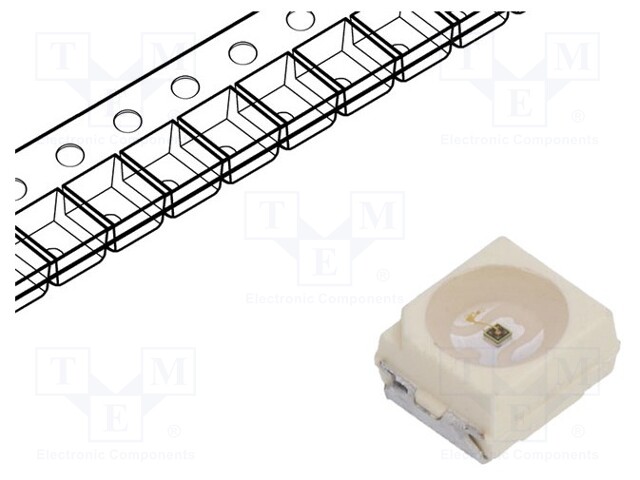 IR transmitter; 3528,PLCC2; 850nm; transparent; 40mW; 120°; SMD