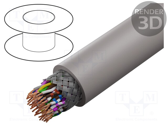 Wire; UNITRONIC® LiHCH (TP); 25x2x0,14mm2; tinned copper braid