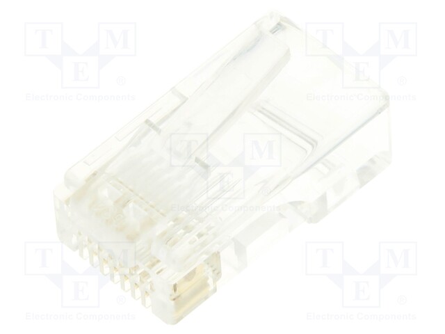 Plug; RJ45; PIN: 8; Cat: 6; unshielded,inline splice; gold-plated