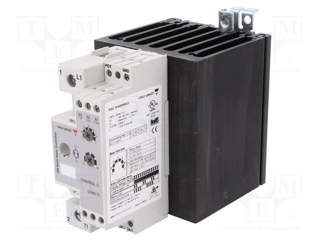 Relay: solid state; Ucntrl: 0÷5VDC; 50A; 190÷550VAC; DIN,panel
