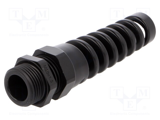 Cable gland; with strain relief; M20; IP68; Mat: polyamide; black