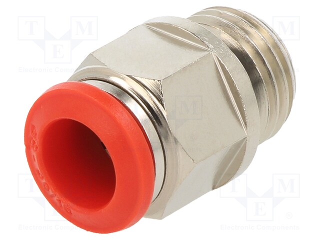 Push-in fitting; straight; 1/4"; -0.99÷20bar; 8mm