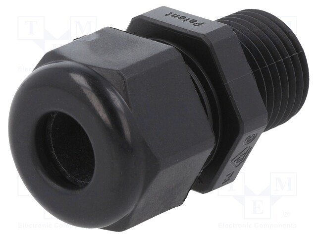 Cable gland; with long thread; M16; IP68; Mat: polyamide; black