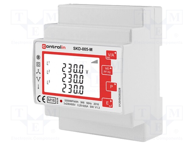 Electric energy meter; 230/400V; 5A; Network: three-phase