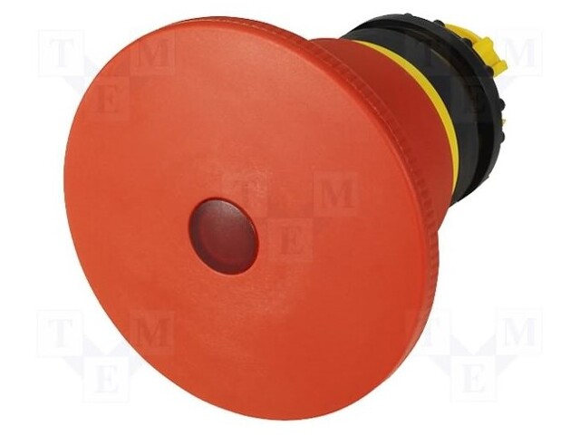 Switch: emergency stop; Stabl.pos: 2; 22mm; red; Illumin: M22-LED