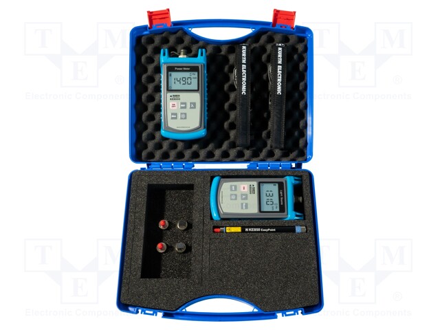 Measuring kit: fiber optic network test kit; 340x270x80mm