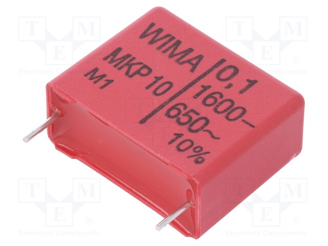 Capacitor: polypropylene; 100nF; 22.5mm; ±10%; 26.5x11x21mm