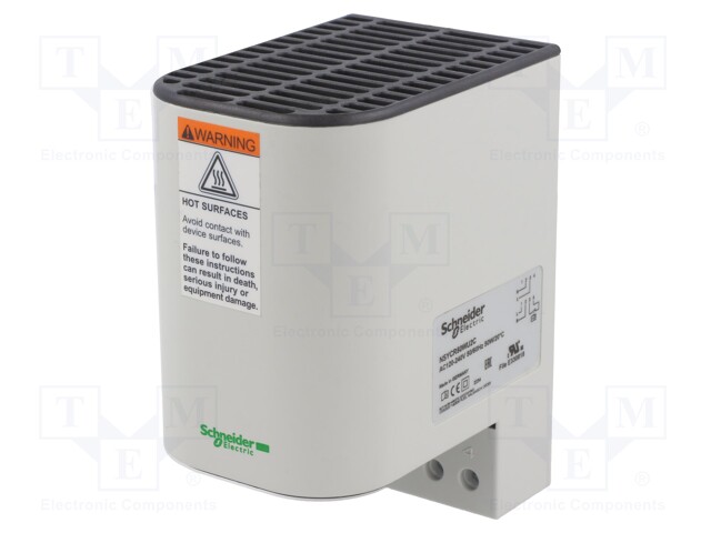 Blower heater; 90W; 110÷250V; IP20; DIN EN50022 35mm; 85x65x200mm