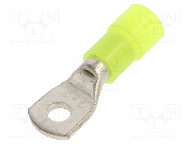 Tip: ring tube; M4; Ø: 4.2mm; 4÷6mm2; crimped; for cable; insulated