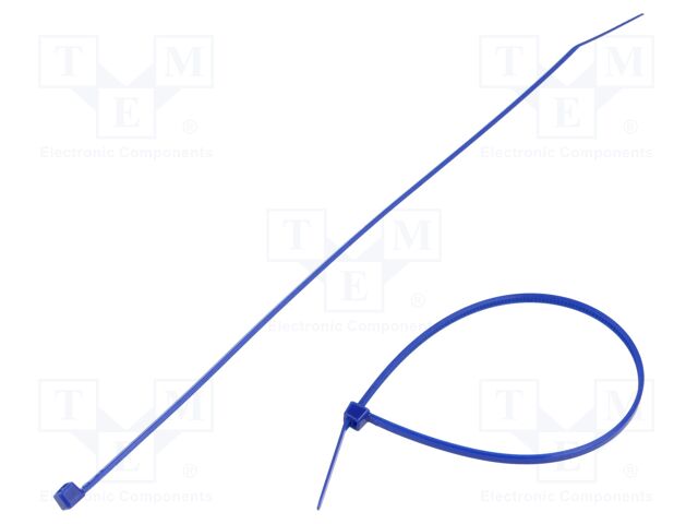 Cable tie; with metal; L: 150mm; W: 2.5mm; polyamide; 78N; blue