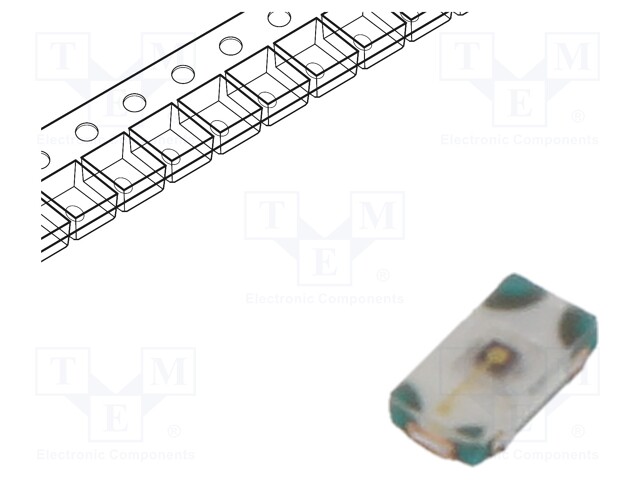 LED; SMD; 1005; yellow; 72÷180mcd; 1x0.5x0.2mm; 120°; 1.75÷2.35V