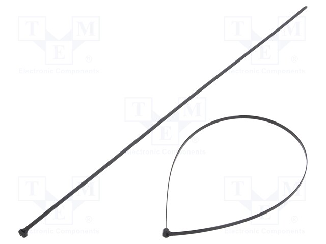 Cable tie; with a metal clasp; L: 699mm; W: 7mm; polyamide; 534N