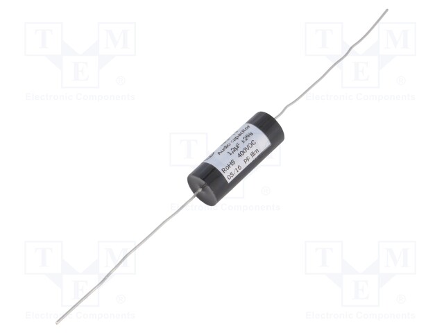 Capacitor: polypropylene; 1.2uF; 400VDC; ±2%; Ø12.7x29mm; -25÷85°C