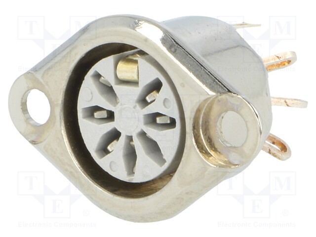 Socket; DIN; female; PIN: 7; Layout: 270°; soldering; 34V; 2A; 10mΩ