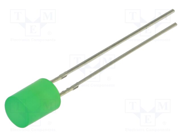 LED; 5mm; yellow green; 100mcd; 140°; Front: flat; 2.1÷2.6VDC; 78mW