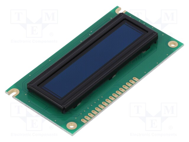 Display: OLED; graphical; 100x16; Window dimensions: 66x16mm; blue