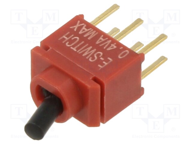 TOGGLE SWITCH, DPDT, 0.4VA, 20V, SOLDER