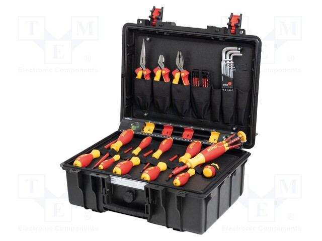 Kit: general purpose; Pcs: 39; for electricians; 1kV; case