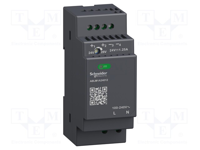 Power supply: switched-mode; 30W; 24VDC; 24÷28VDC; 1.25A; 170g