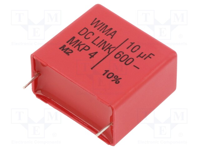 Capacitor: polypropylene; 10uF; 600V; ESR: 11mΩ; THT; ±10%; 19V/μs