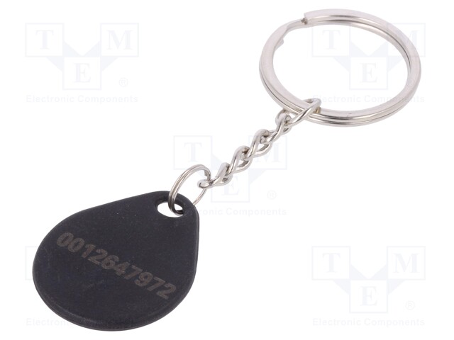 RFID pendant; black; 100÷150kHz; Mat: plastic; 64bit; 6g