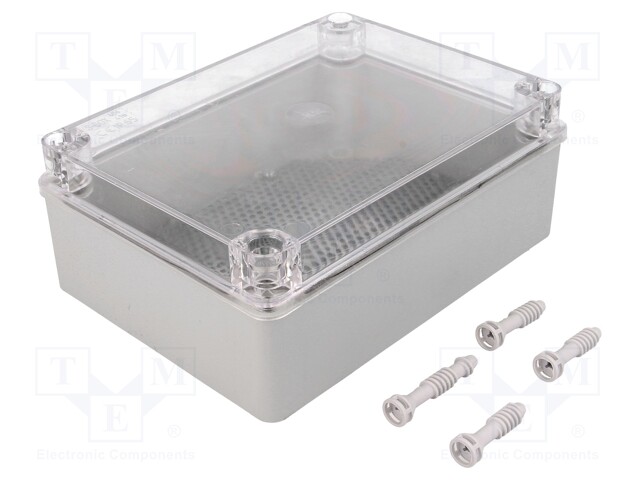 Enclosure: multipurpose; X: 140mm; Y: 190mm; Z: 70mm; grey; IP65