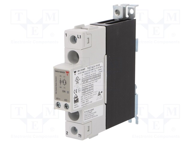 Relay: solid state; Ucntrl: 20÷275VAC; 20A; 24÷240VAC; DIN,panel