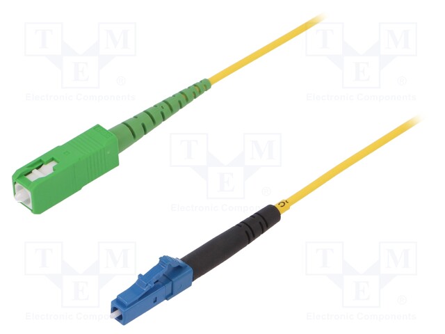 Fiber patch cord; LC,SCA; 3m; Optical fiber: 9/125um; yellow
