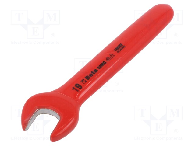 Wrench; insulated,single sided,spanner; 19mm; EN 60900,VDE