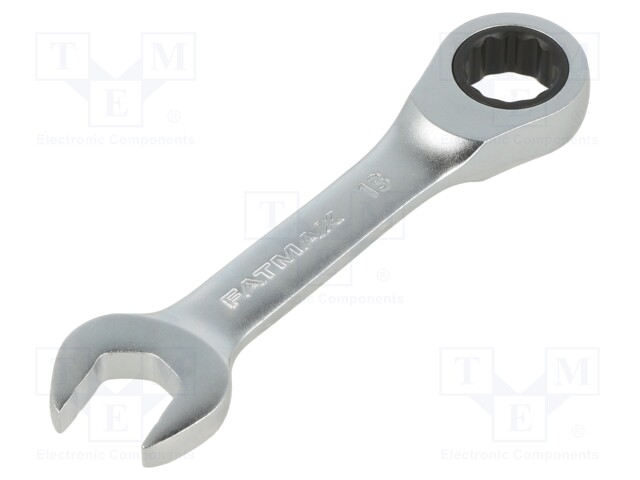 Wrench; combination spanner,with ratchet; 13mm; short; FATMAX®