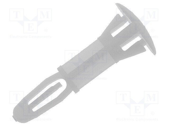 Assembly stud; polyamide; L: 12.7mm; snap fastener; Ø2: 6mm; Ø1: 4mm