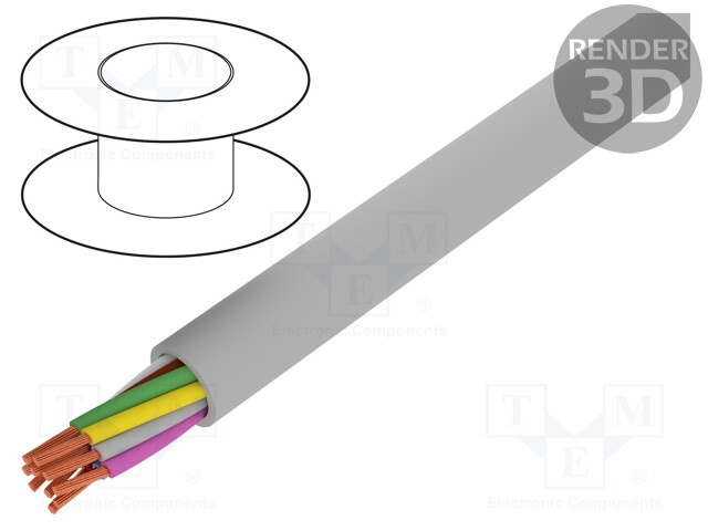 Wire; ELITRONIC® LIYY; 20x0,5mm2; unshielded; 250V; Cu; stranded