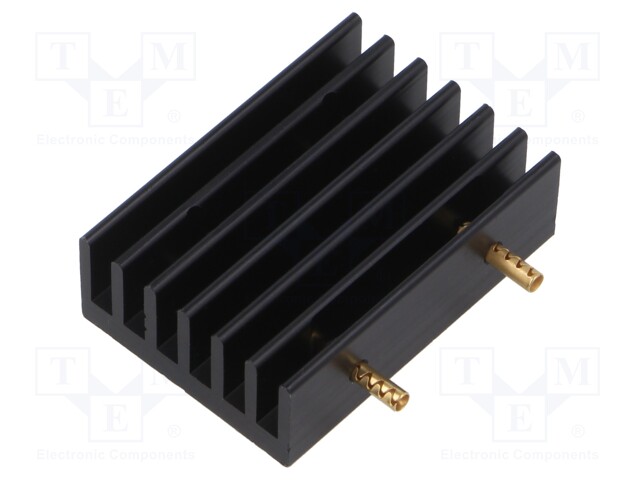 Heatsink: extruded; grilled; TO218,TO220,TO247,TO248,TO3P; black