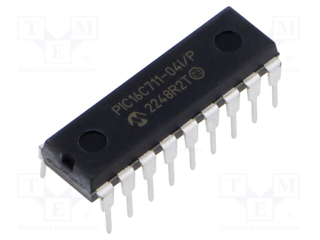 IC: PIC microcontroller; 20MHz; GPIO,ICSP; 2.5÷6VDC; THT; PDIP18