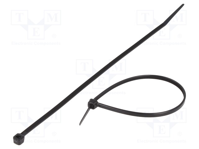 Cable tie; L: 203mm; W: 3.6mm; polyamide; 176.5N; black; Ømax: 55mm