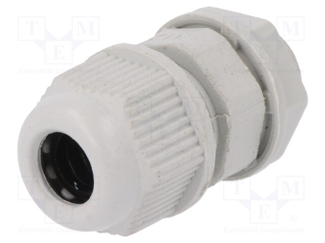 Cable gland; M12; IP65; Mat: polyamide; grey