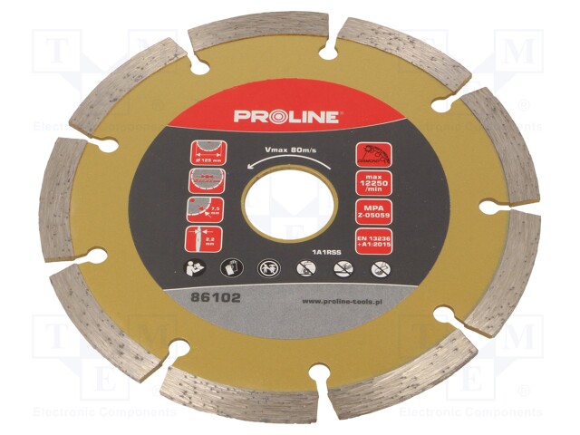 Cutting diamond wheel; Ø: 125mm; Øhole: 22.23mm; Disc thick: 2.2mm