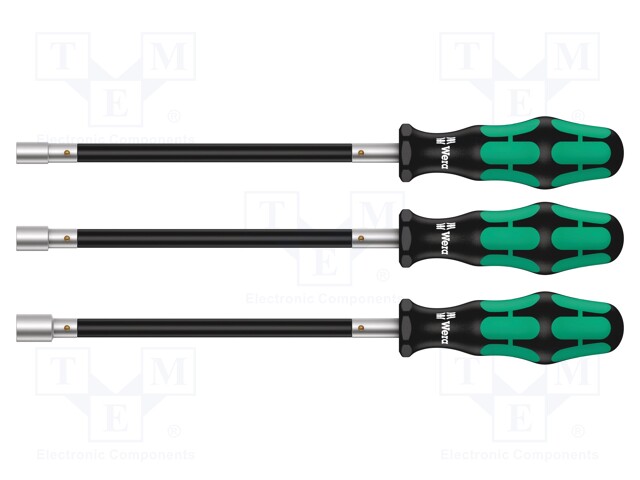 Kit: screwdrivers; with flexible shaft; hex socket; 3pcs.