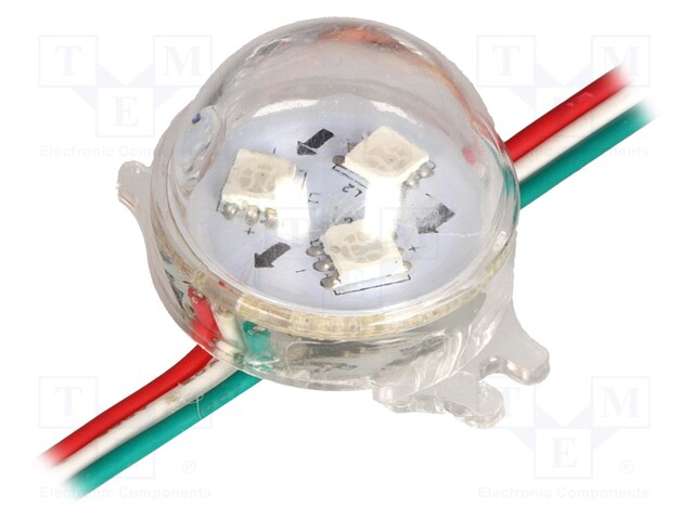 Module: LED; Colour: RGB; IP68; No.of diodes: 3; Case: 5050,PLCC6